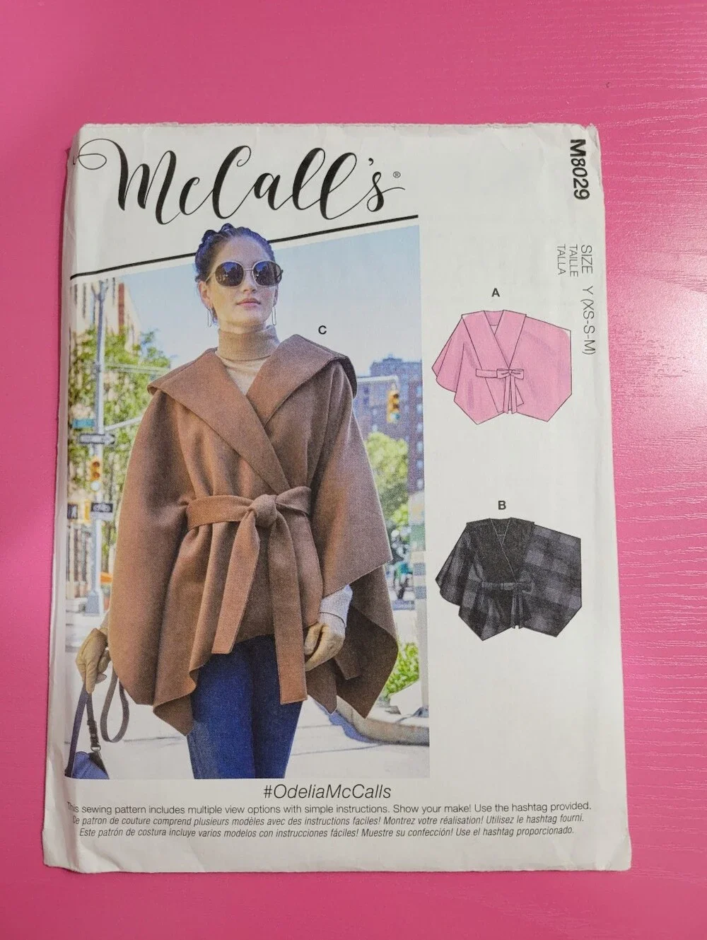 McCall's Misses' Capes And Belt Sewing Pattern M8029 Size XS-XL (1452)